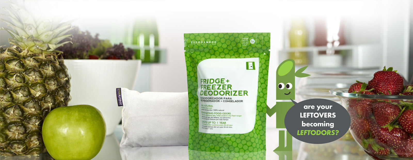 Ever Bamboo Fridge + Freezer Deodorizer